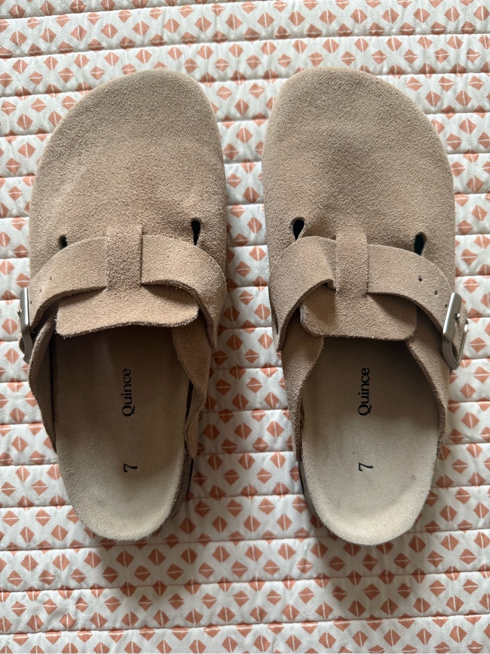 Quince Tan Suede Slip-On Buckle Mules